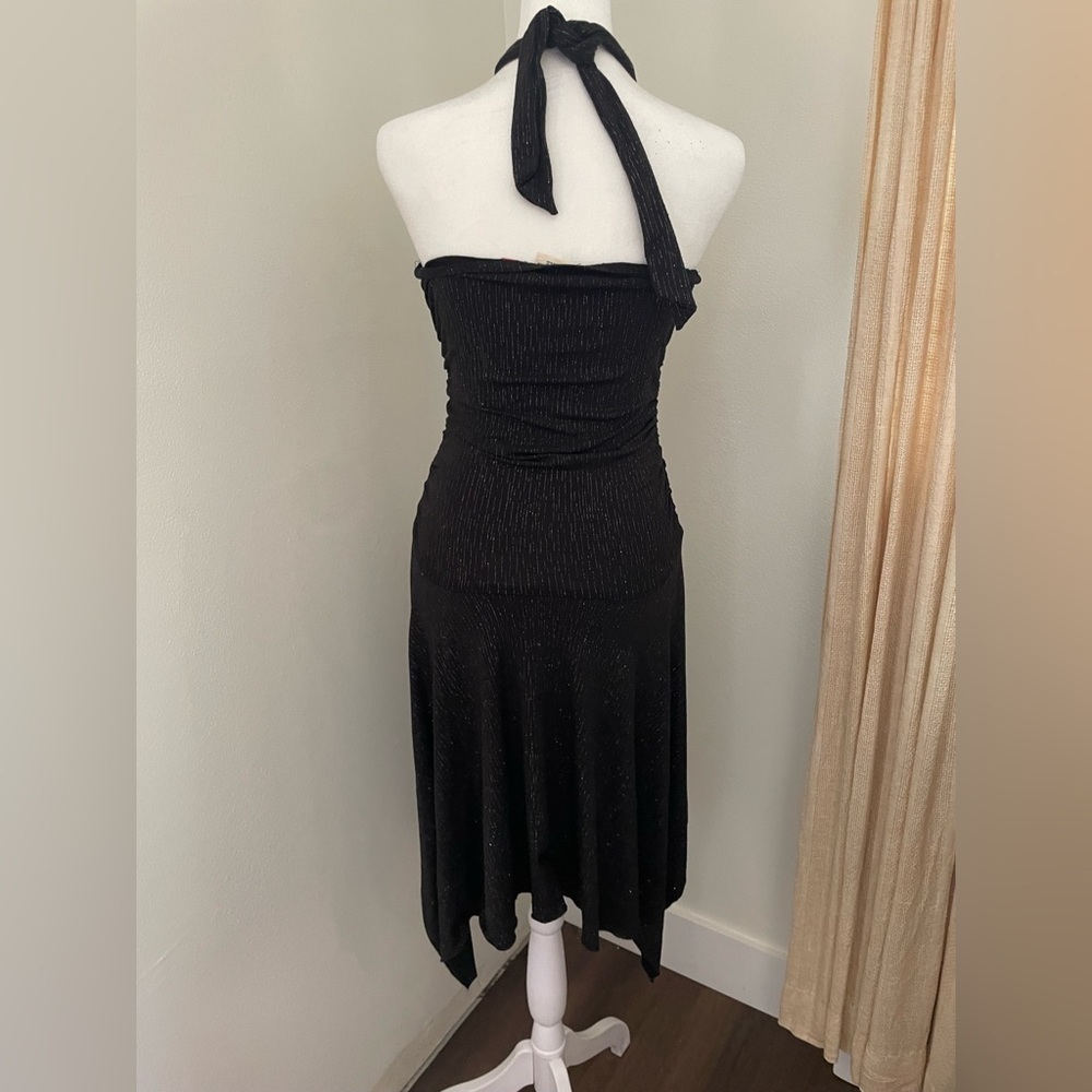 VTG Y2K Speechless Black asymmetrical halter Dress Size M Goth Fairy Whimsygoth - Picture 7 of 10